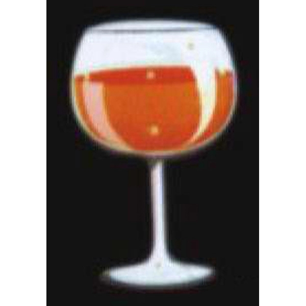 Custom wine glass shape flash lapel pin and attractive flashing light.... from ASI 36988 Artek USA Inc / Artek™