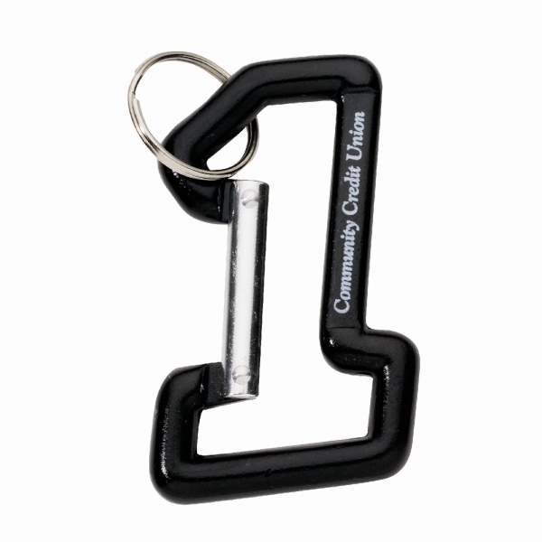 Number Shape - Carabiner key holder with split ring.... from ASI 52710 Lincoln Line / Lincoln Line