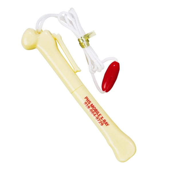 Bone pen with neck cord.... from ASI 52710 Lincoln Line / Lincoln Line