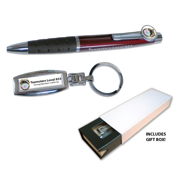 Pen and key chain gift set.... from ASI 52710 Lincoln Line / Lincoln Line