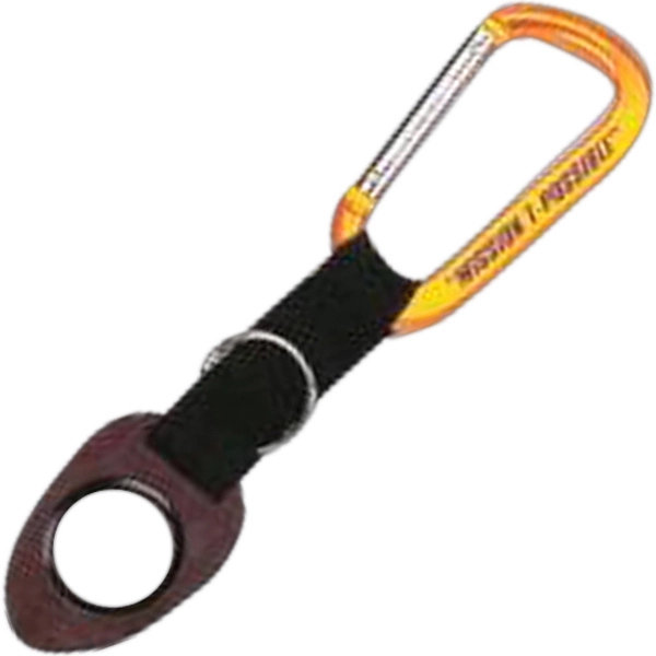 Bottle holder carabiner with key tag.... from ASI 40610 Perry Blackburne Inc / KEYTAGLINE
