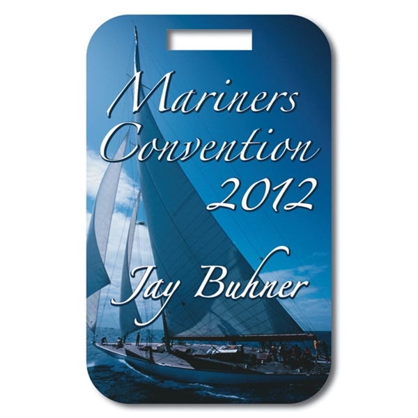 Poly laminate badge - medium rectangle - full color. Digital 4-color... from ASI 80210 Quikey Mfg Co Inc / Quikey Line