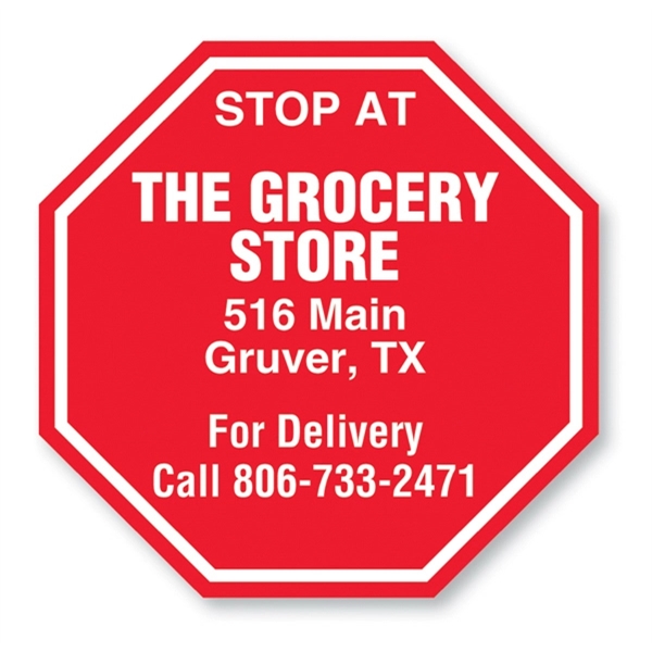 Magnet - stop sign - full color. Digital four color process... from ASI 80210 Quikey Mfg Co Inc / Quikey Line