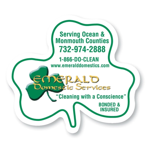 Magnet - shamrock. Digital 4-color process print; stock 20 mil; 30... from ASI 80210 Quikey Mfg Co Inc / Quikey Line