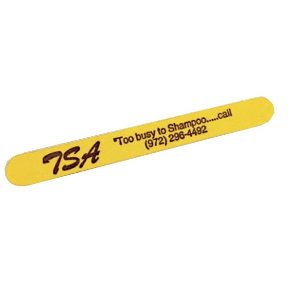Eye Catching Yellow Emery Board comes with size of 4 7/8"... from ASI 34326 Allen Adv Products Inc / Fingertip Line