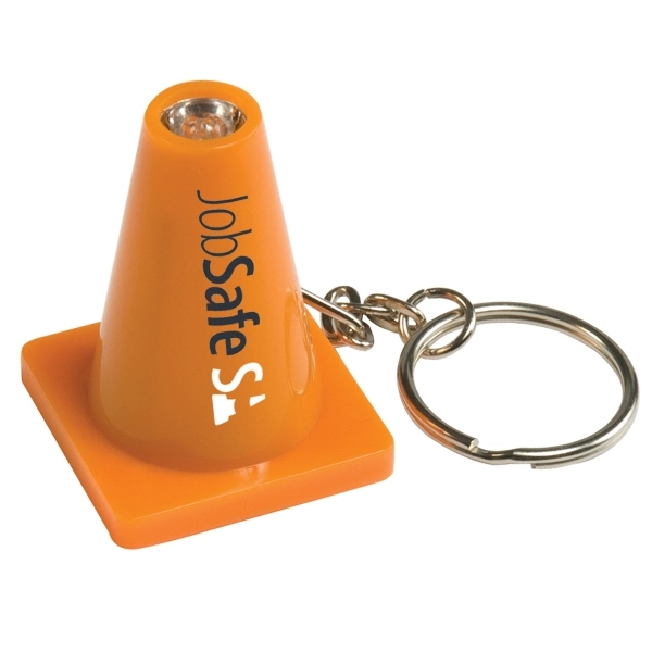 Orange safety cone key tag with an LED light.... from ASI 62190 Illini