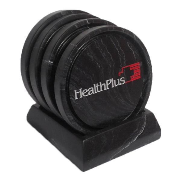 Four piece double rimmed coaster set with a base.... from ASI 89860 StoneyCreek / StoneyCreek®