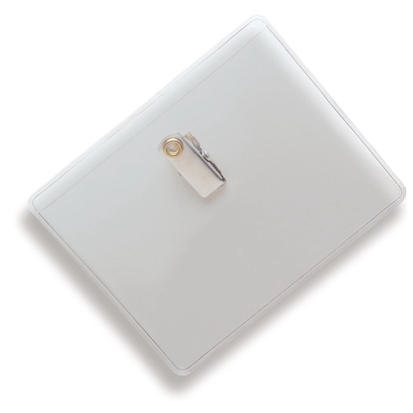 Single pocket badge holder opens from the top, includes bulldog clip.... from ASI 52550 Erell Manufacturing Company
