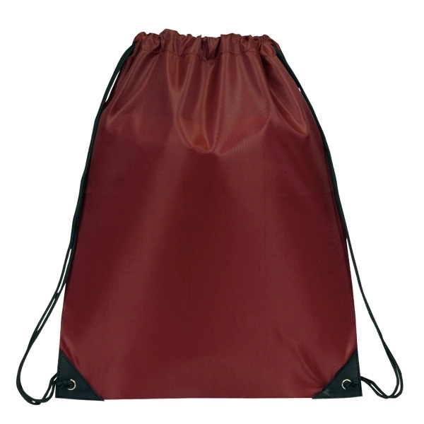 14.5" x 18" 210 Denier polyester drawstring backpack in assorted colors... from ASI 37980 Bagworld