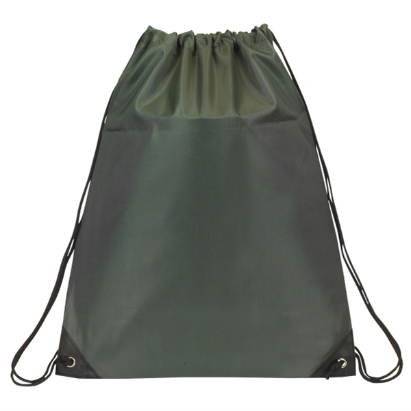 14.5" x 18" 210 Denier polyester drawstring backpack in assorted colors... from ASI 37980 Bagworld