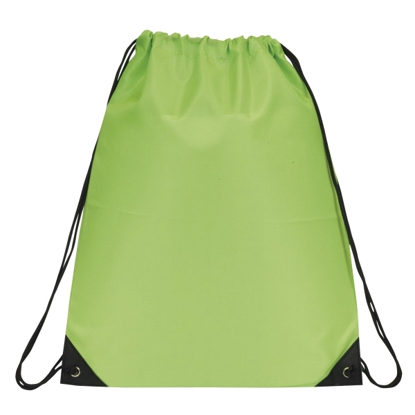 14.5" x 18" 210 Denier polyester drawstring backpack in assorted colors... from ASI 37980 Bagworld