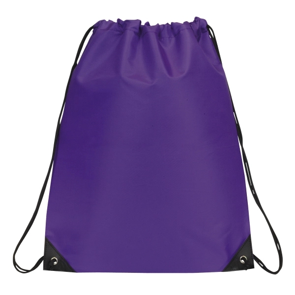 14.5" x 18" 210 Denier polyester drawstring backpack in assorted colors... from ASI 37980 Bagworld