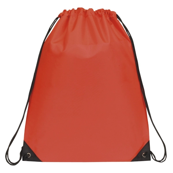 14.5" x 18" 210 Denier polyester drawstring backpack in assorted colors... from ASI 37980 Bagworld