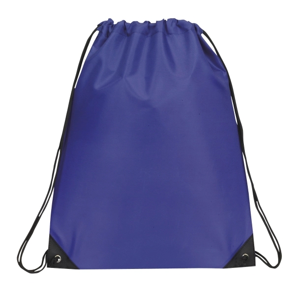 14.5" x 18" 210 Denier polyester drawstring backpack in assorted colors... from ASI 37980 Bagworld