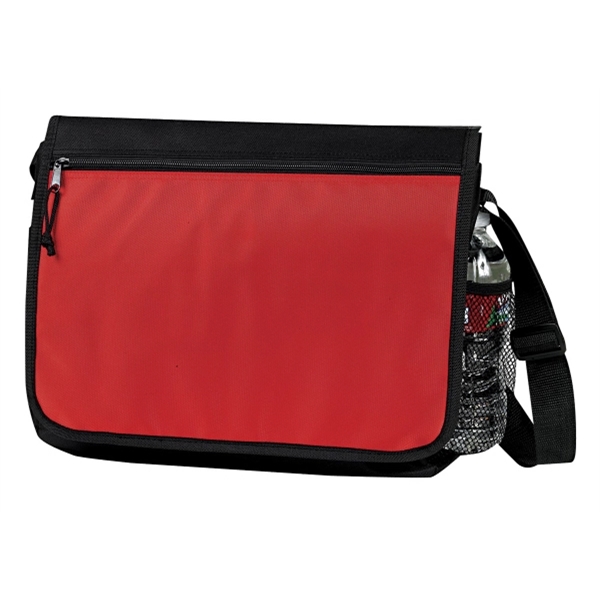 15" x 12" x 4.5" messenger bag style computer tote with... from ASI 37980 Bagworld