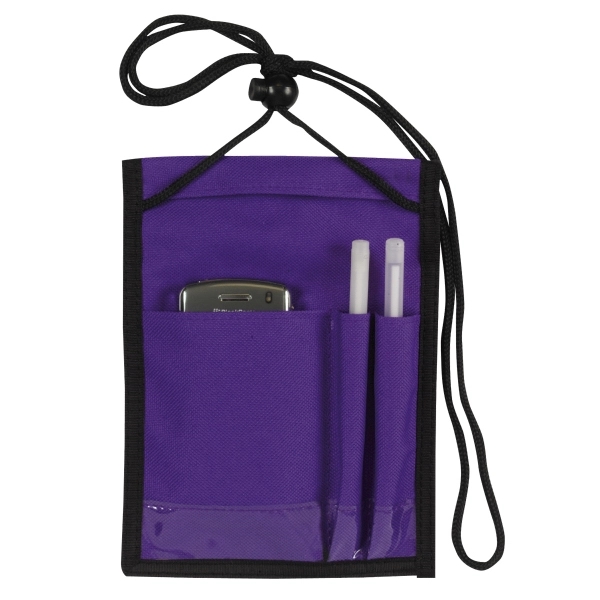 5.5" x 7.25" badge holder with clear window, hook and loop... from ASI 37980 Bagworld