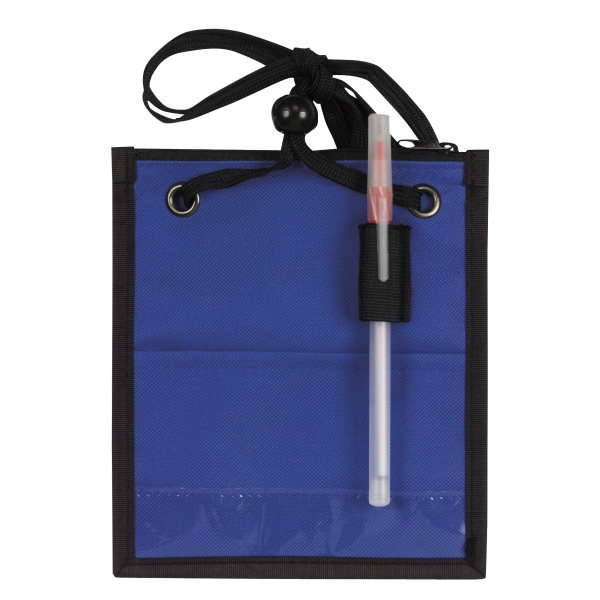 5.75" x 6.5" badge holder with 3" x 5" PVC window,... from ASI 37980 Bagworld