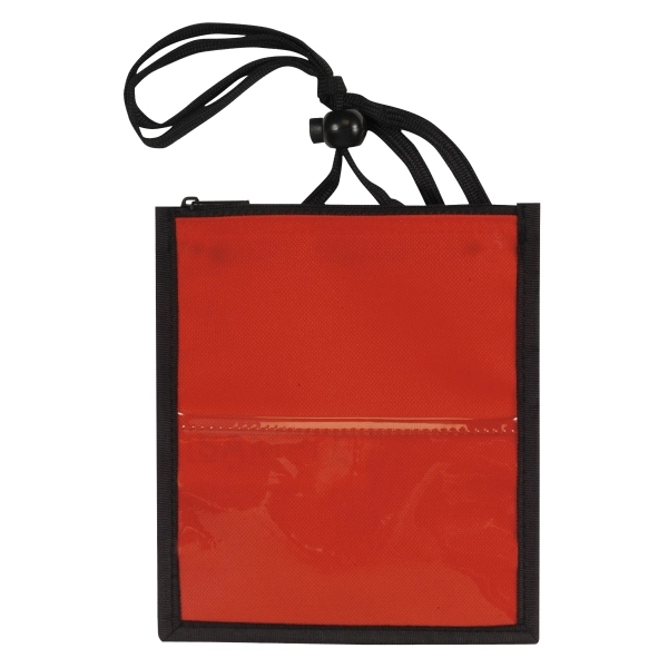 5.75" x 6.5" badge holder with 3" x 5" PVC window,... from ASI 37980 Bagworld