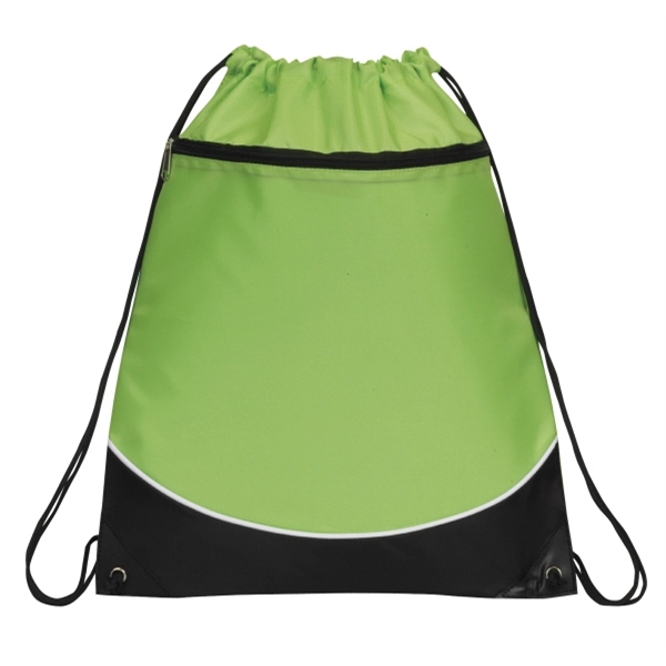 15" x 18" drawstring backpack with zipper pocket.... from ASI 37980 Bagworld