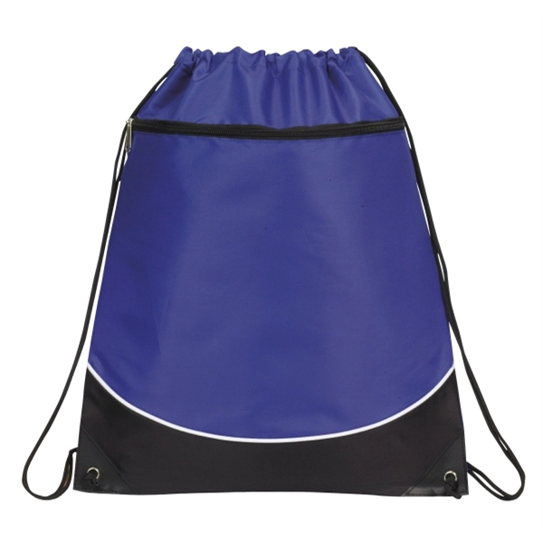 15" x 18" drawstring backpack with zipper pocket.... from ASI 37980 Bagworld