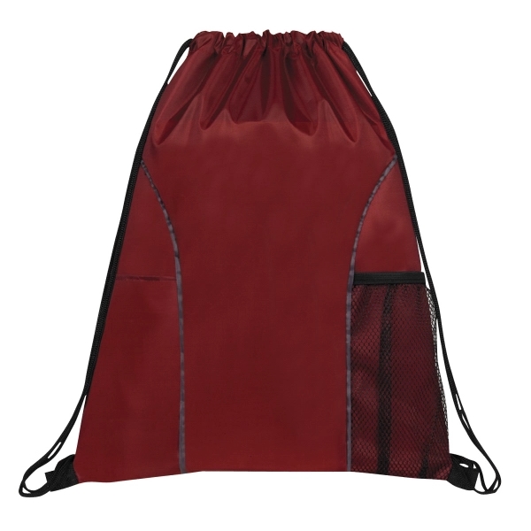 14.5" x 18" polyester drawstring backpack in with dual front pockets.... from ASI 37980 Bagworld