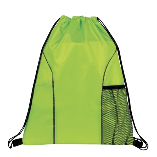 14.5" x 18" polyester drawstring backpack in with dual front pockets.... from ASI 37980 Bagworld