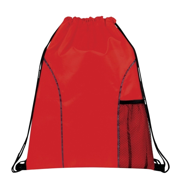 14.5" x 18" polyester drawstring backpack in with dual front pockets.... from ASI 37980 Bagworld