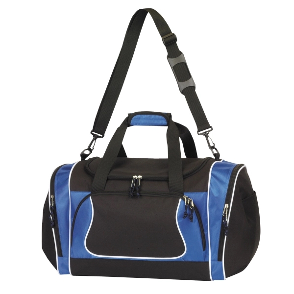 21" x 12" x 13" jumbo duffel with zippered closure, assorted... from ASI 37980 Bagworld