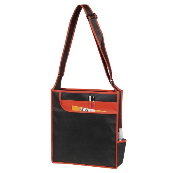 15" x 16" x 5" non-woven polypropylene messenger style tote with... from ASI 37980 Bagworld