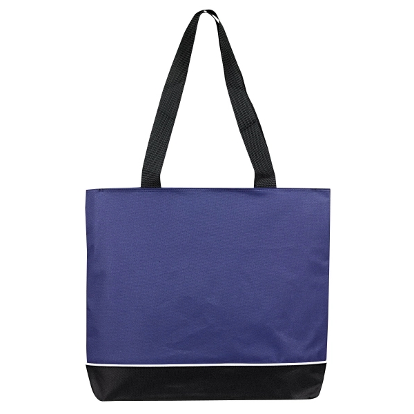 18" x 15" x 5.5" zippered tote with zipper closure, white... from ASI 37980 Bagworld
