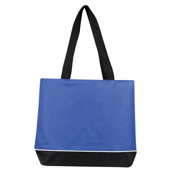 18" x 15" x 5.5" zippered tote with zipper closure, white... from ASI 37980 Bagworld