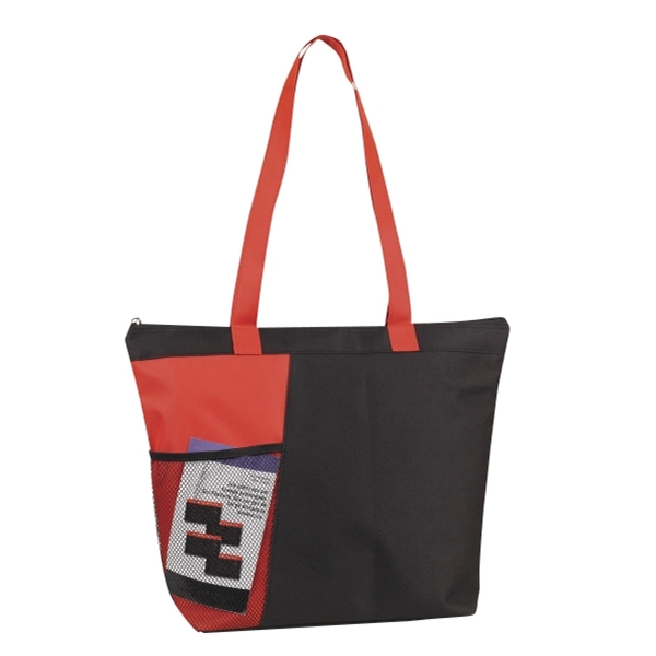 18" x 13.5" x 5.5" tote with zipper closure, handles and... from ASI 37980 Bagworld