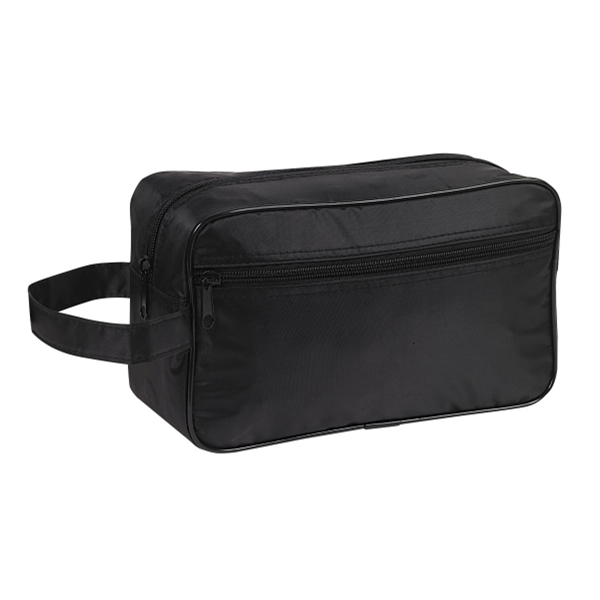 10" x 6" x 4" toiletry bag with zipper closure, front... from ASI 37980 Bagworld