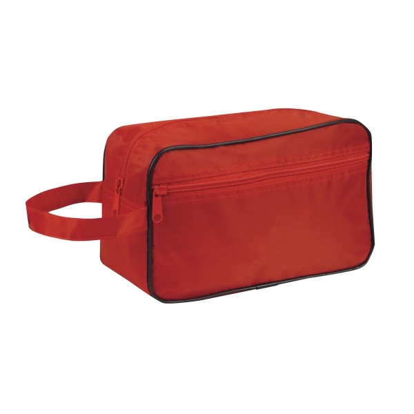 10" x 6" x 4" toiletry bag with zipper closure, front... from ASI 37980 Bagworld