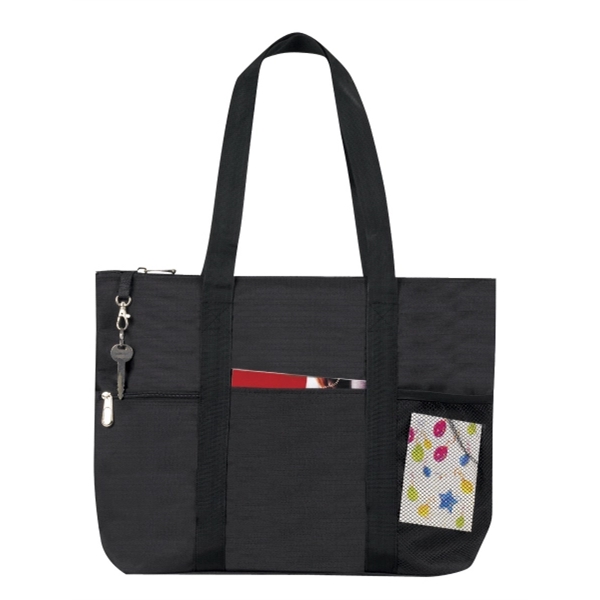 20" x 15" x 5" tote with zipper closure, key hook,... from ASI 37980 Bagworld