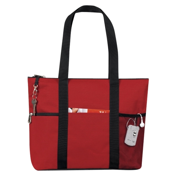 20" x 15" x 5" tote with zipper closure, key hook,... from ASI 37980 Bagworld