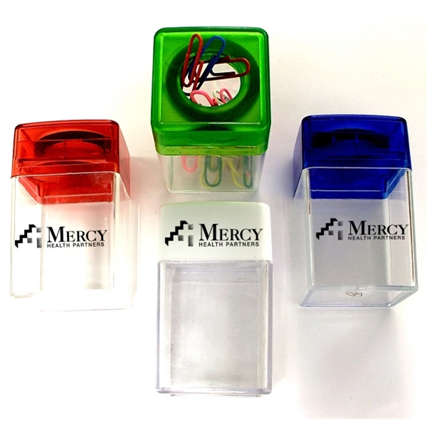 Paper clip dispenser with colorful paper clips... from ASI 74585 Nu Promo International / Nu Promo Line