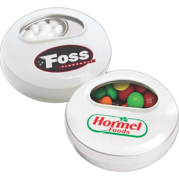 White tin filled with candy.... from ASI 44900 NC Custom (CI/Lanco)