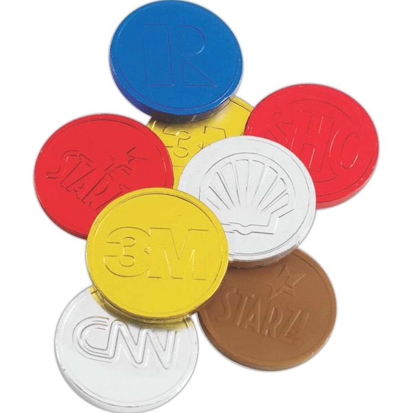 Custom milk chocolate coin.... from ASI 44900 NC Custom (CI/Lanco) / Chocolate Inn