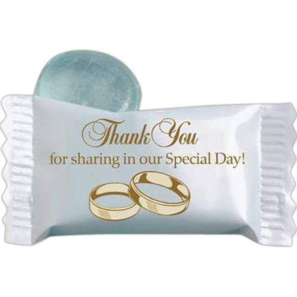 Wrapped Clear Mint candy with Thank you for sharing our special... from ASI 44900 NC Custom (CI/Lanco) / Chocolate Inn