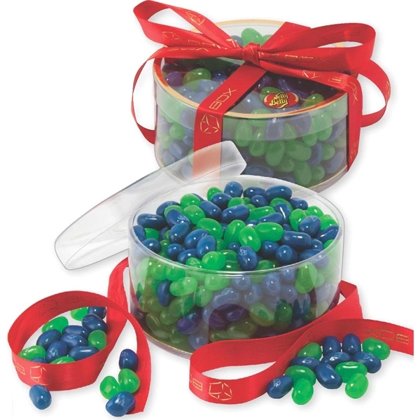 Clearview gift box filled with jelly beans, 11 oz (311g).... from ASI 44900 NC Custom (CI/Lanco) / Lanco