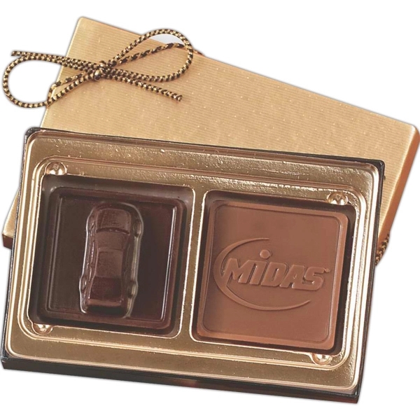 Custom chocolate squares gift box, 1 1/4 oz.... from ASI 44900 NC Custom (CI/Lanco) / Lanco