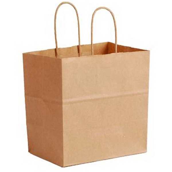 Natural Kraft serrated edge shopping bag. 8" x 4" x 8".... from ASI 92480 Uniflex / U F