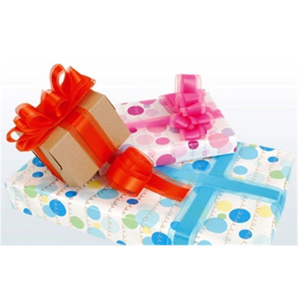 Ribbon with sheer base and thick satin stripe down the middle.... from ASI 92480 Uniflex / U F