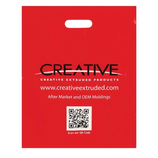 Plastic tote bag with 1.75 mil. gauge Air Tuff™, with bottom... from ASI 92480 Uniflex / U F