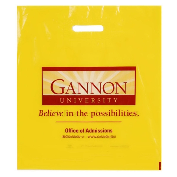 Plastic tote bag with 1.75 mil. gauge Air Tuff™, with bottom... from ASI 92480 Uniflex / U F