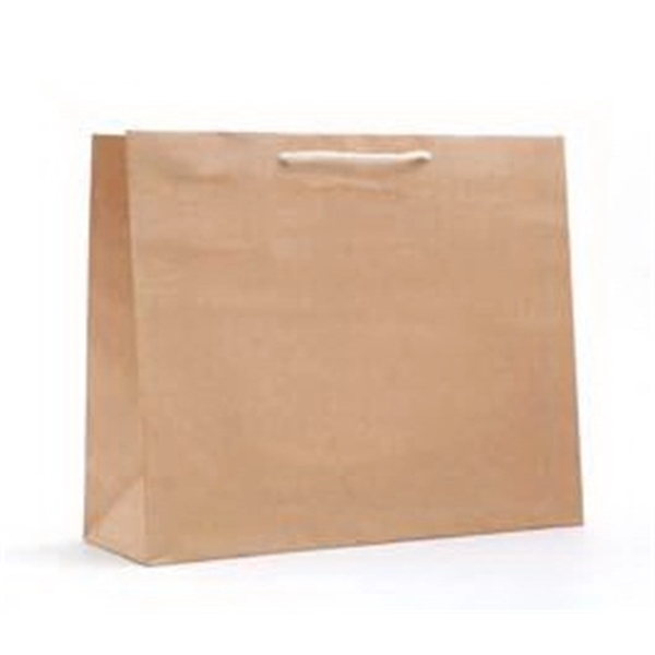 Tan Kraft 20" x 6" x 16" tote bag with pinstriped... from ASI 92480 Uniflex / U F