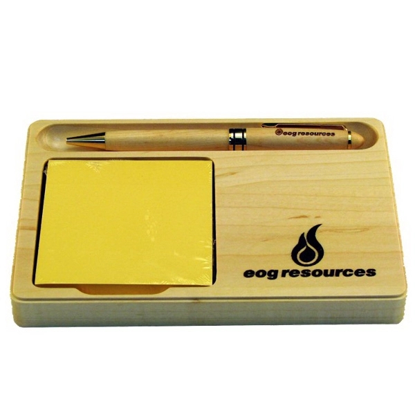Wood memo set with note pad and pen.... from ASI 88156 Solid Dimensions Inc / Solid Dimensions Line