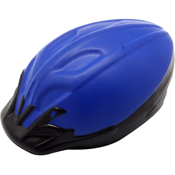3.5" x 1.5" bicycle helmet shaped stress reliever with customization included.... from ASI 34415 Alpi International LTD