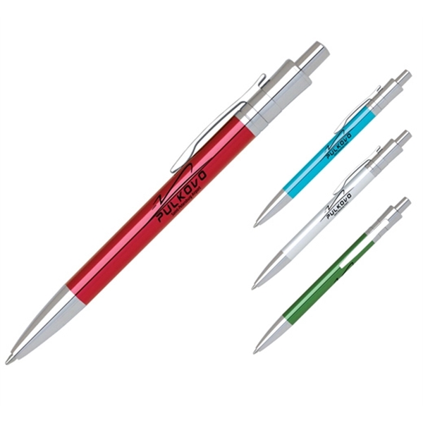 Lightweight aluminum click action ballpoint pen with chrome accents.... from ASI 40544 Binaco / Binaline